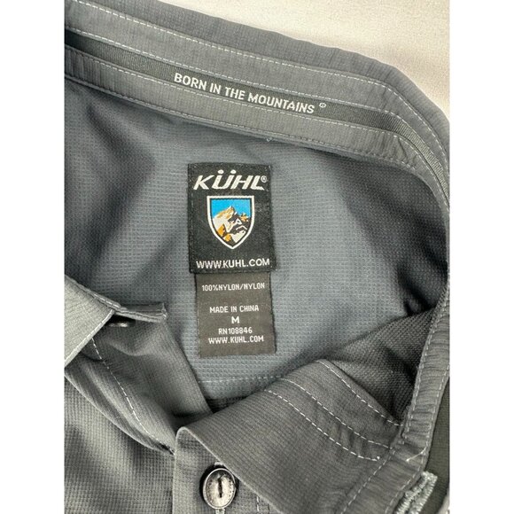 KUHL Bundle Lot of 2 Button Down Long Sleeve Shirt Mens M Charcoal Gray Nylon Ou - Picture 11 of 15
